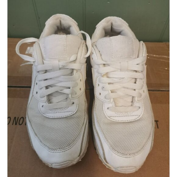 NIKE AIR MAX 90 WHITE-WOLF GREY MENS SZ 7 — WMNS SZ‎ 8.5 [CN8490-100] main image 4